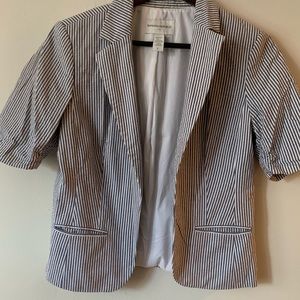 Banana Republic Seersucker short sleeved blazer